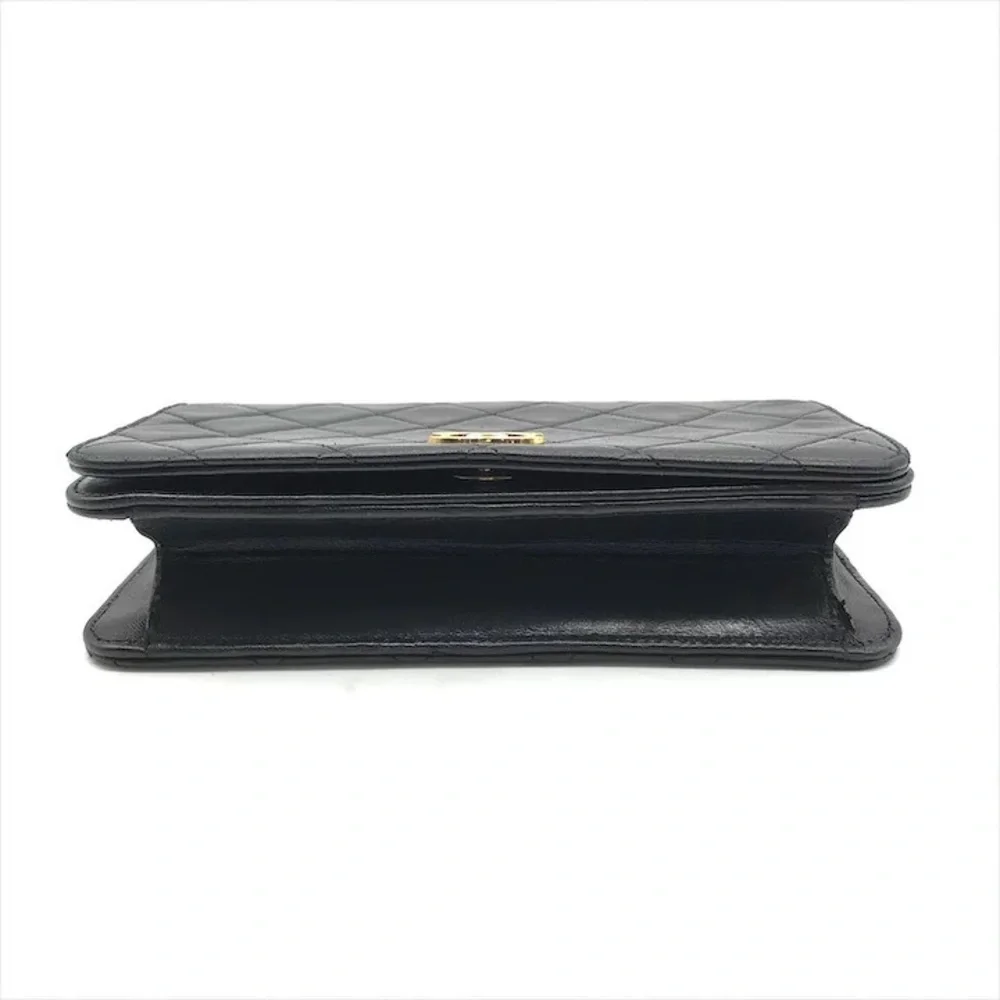 Authentic CHANEL 1988 Vintage classic flap black lambskin leather 24k gold bag - Picture 11 of 13